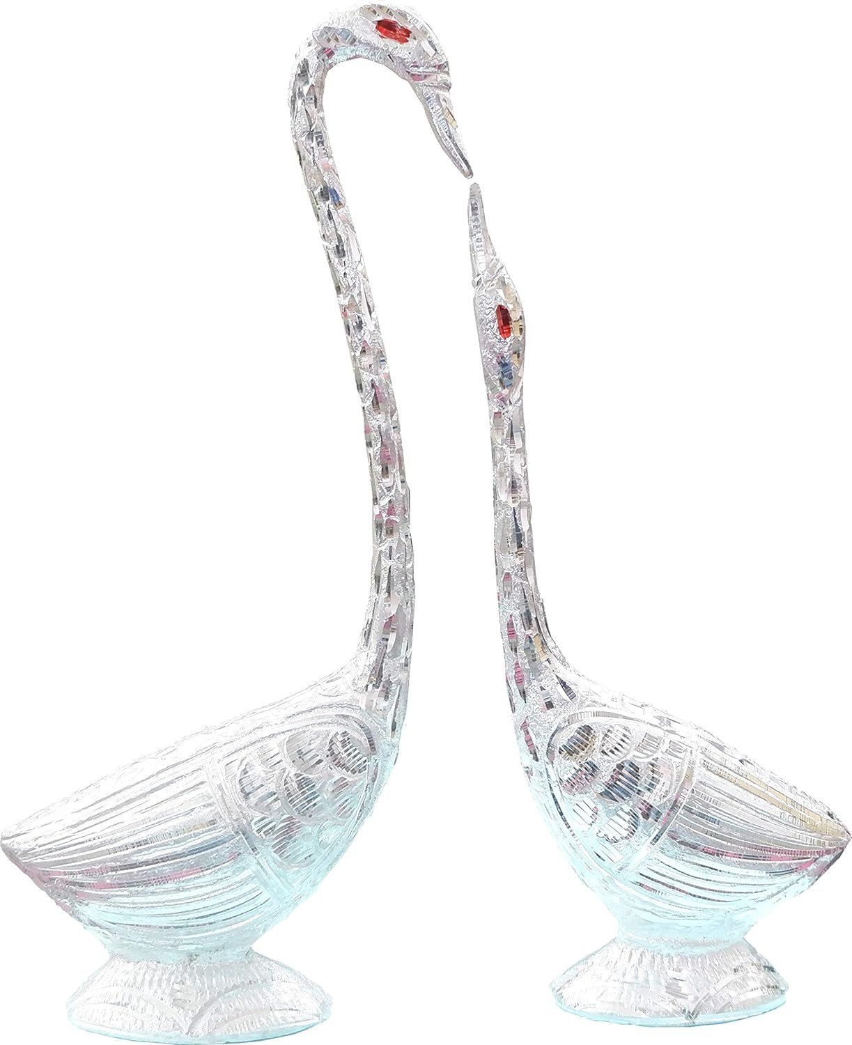 Aluminium Metal Pair of Kissing Duck Handmade Showpiece